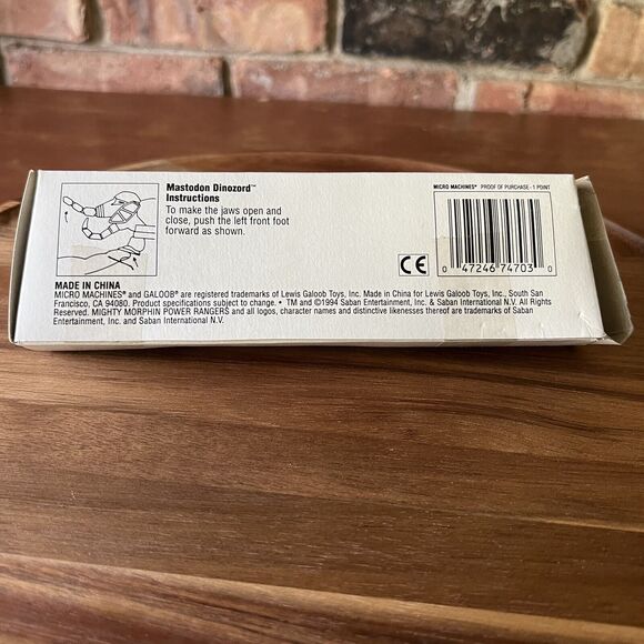 1994 Micro Machines Mighty Morphin Power Rangers Set #2 BLACK RANGER Galoob - Picture 15 of 16